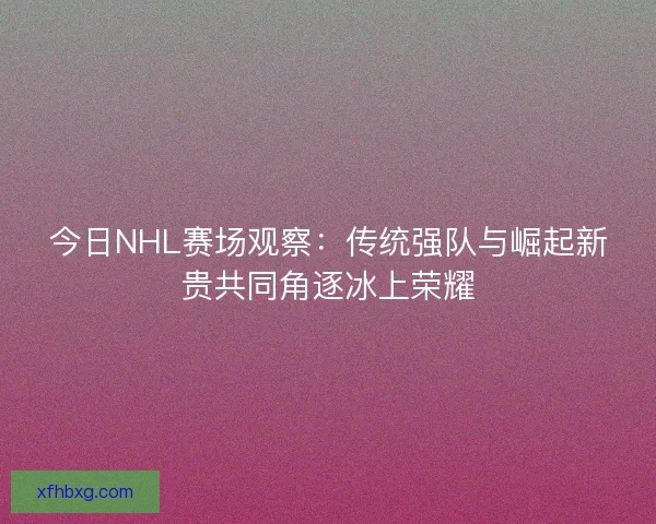 今日NHL赛场观察：传统强队与崛起新贵共同角逐冰上荣耀